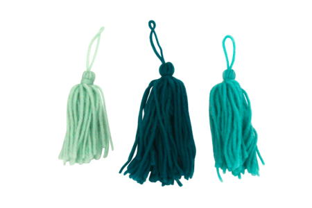 Large Pom Poms, Blue Gradient - 3 pcs - 1 - Craft Pom Poms - 10doigts.com - Craft Pom Poms – 10doigts.fr