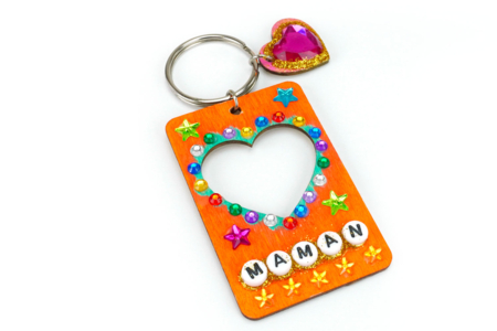 llavero corazón letras alfabeto - Abalorios mensajes – 10doigts.fr