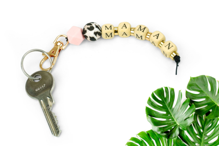 Mom Keychain Kit "Jungle Chic" - 6 Pieces - 1 - Keychains - 10doigts.com - Keychains – 10doigts.fr