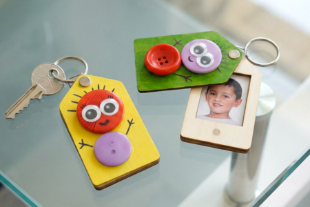 Wooden Identity Photo Keyring - Wooden Jewelry and Keychains – 10doigts.fr