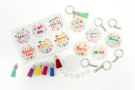 Keychain Kit “Celebrations” - 6 Pieces - 2 - Keychains - 10doigts.com - Keychains – 10doigts.fr