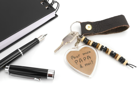 leather keychain beads Father's Day gift - Father's Day Crafts – 10doigts.fr
