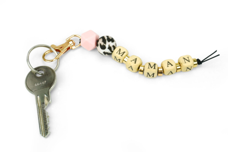 Mom Keychain Kit "Jungle Chic" - 6 Pieces - 3 - Keychains - 10doigts.com - Keychains – 10doigts.fr