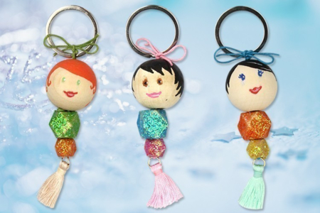 llavero sirena - Actividades manuales para fabricar tus llaveros – 10doigts.fr