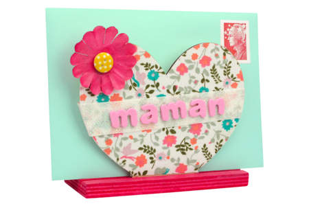 Wooden Heart Mail Holder - Office Supplies – 10doigts.fr