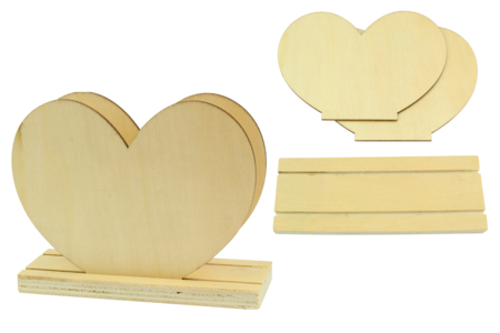 Wooden Heart Mail Holder - 1 - Office Supplies - 10doigts.com - Office Supplies – 10doigts.fr