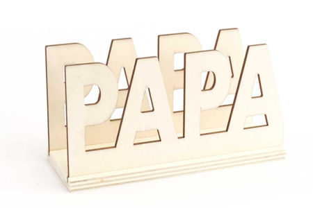 PAPA Wooden Letter Holder - 5 - DIY Gifts for Father's Day – For Dad's Office - 10doigts.com - DIY Gifts for Father's Day – For Dad's Office – 10doigts.fr