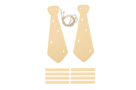 Porta-corbatas de madera para montar - 1 set (2 piezas) - Perchero – 10doigts.fr