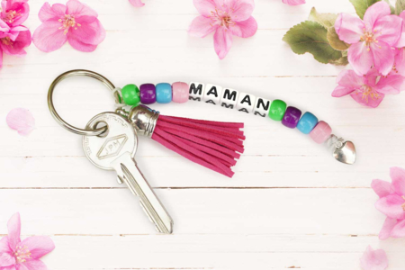 Keychain Kit "MOM" - 6 pieces - 1 - Jewelry and Keychains to Make - 10doigts.com - Jewelry and Keychains to Make – 10doigts.fr