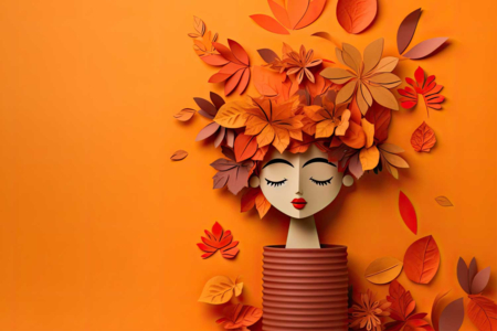 retrato de papel hojas - Papeles de Gran Formato – 10doigts.fr