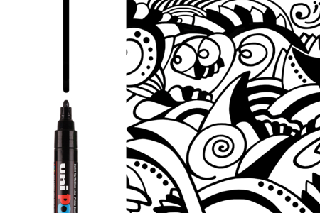 Posca Black Marker - 2 - POSCA Markers - 10doigts.com - POSCA Markers – 10doigts.fr