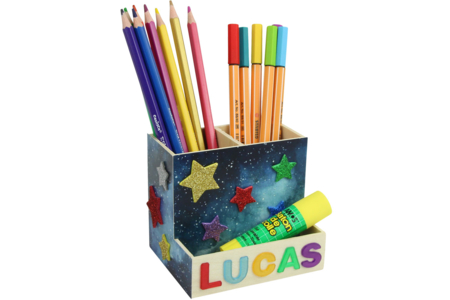 Pencil Holder, 3 Compartments - 3 - Pencil Pots, Cache-Pots - 10doigts.com - Pencil Pots, Cache-Pots – 10doigts.fr