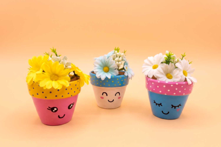 Kawaii Flower Pot - Craft Activities Painting: Creations for All Ages and All Desires – 10doigts.fr