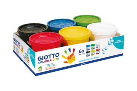 Giotto Finger Paint, 200 ml - 6 Colors - 1 - Finger Paint - 10doigts.com - Finger Paint – 10doigts.fr
