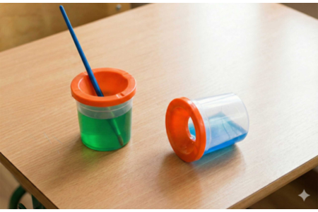 125 ml Spill-Proof Cups - 5 Pieces - 1 - Palettes and Storage - 10doigts.com - Palettes and Storage – 10doigts.fr