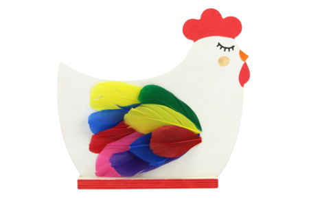 Wooden Chicken Silhouettes + Base - 6 Pieces - 2 - Easter Decor Supports - 10doigts.com - Easter Decor Supports – 10doigts.fr