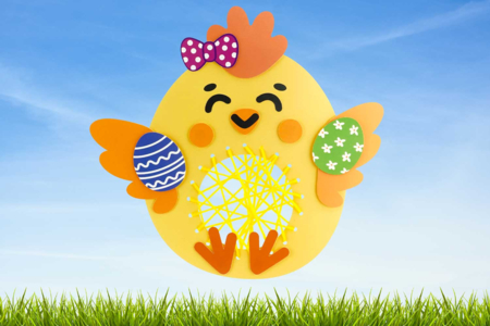 String art de pollito - Actividades manuales bricolajes – 10doigts.fr