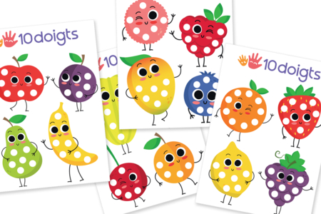 Stamping Fruits - Color Game - 2 - Creative Activities to Learn Colors - 10doigts.com - Creative Activities to Learn Colors – 10doigts.fr