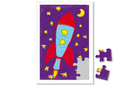 maqueta 3D cohete - Puzles para colorear – 10doigts.fr