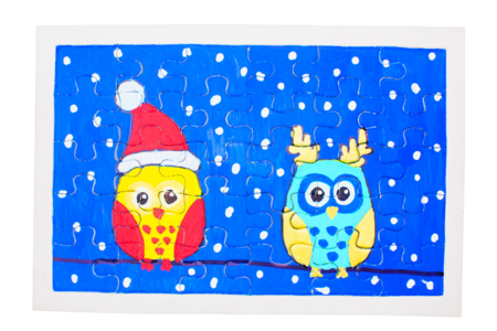 puzzle búho - Puzles para colorear – 10doigts.fr