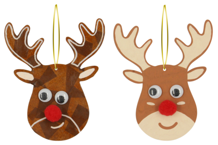 Christmas Reindeer Ornaments - 6 Pieces - 2 - Christmas Creative Kits for Children - 10doigts.com - Christmas Creative Kits for Children – 10doigts.fr