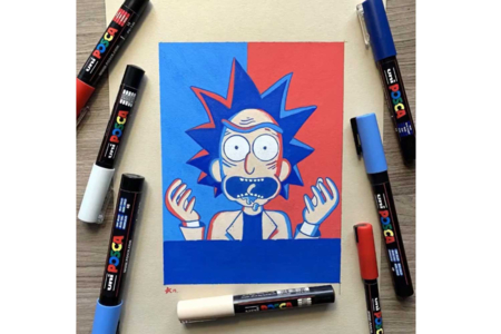 rick y morty posca - Marcadores POSCA – 10doigts.fr