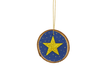 rodajas de madera estrella - Gomets y pegatinas Navidad – 10doigts.fr