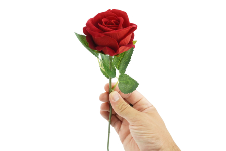 Artificial Velvet Effect Rose - 2 - Flowers, Plants - 10doigts.com - Flowers, Plants – 10doigts.fr