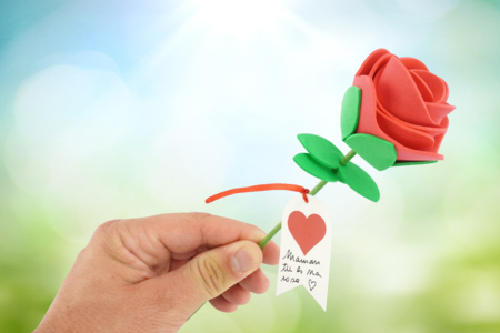 Rosas de goma para hacer - 4 rosas rojas - Kits creativos para el Día de la Madre – 10doigts.fr