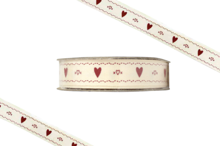Cinta corazones - 2 metros - Cintas y sesgos – 10doigts.fr