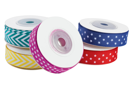 Patterned Grosgrain Ribbons - 5 Pieces - 1 - Ribbons and Bias - 10doigts.com - Ribbons and Bias – 10doigts.fr