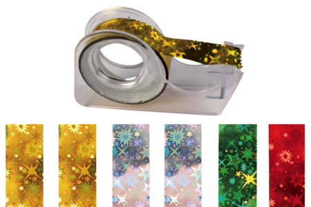 Holographic Tape - 6 Rolls with Dispenser - 0 - Colored Adhesives and Masking Tape - 10doigts.com - Colored Adhesives and Masking Tape – 10doigts.fr