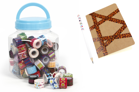 Cintas adhesivas con motivos – 90 rollos - Adhesivos coloridos y Masking tape – 10doigts.fr
