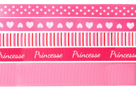 Pink Camouflage Ribbons - 5 Pieces - 1 - Ribbons and Bows - 10doigts.com - Ribbons and Bows – 10doigts.fr
