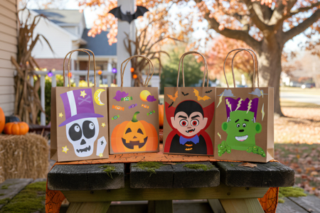bolsa de caramelos para decorar halloween - Bols de caramel de Halloween – 10doigts.fr