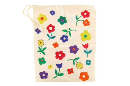 bolso de algodón personalizable flores - Algodón, lino - Textiles – 10doigts.fr