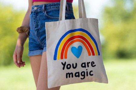 bolsa de compras - Pintura textil – 10doigts.fr