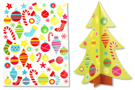 3D Christmas Tree to Decorate with Stickers - 2 - Christmas Creative Kits for Children - 10doigts.com - Christmas Creative Kits for Children – 10doigts.fr