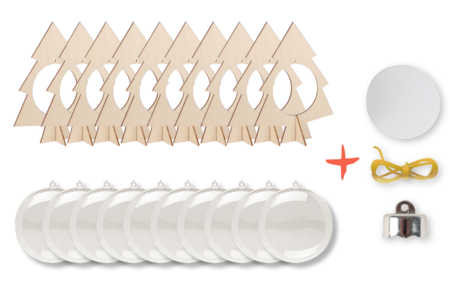 Wooden Christmas Trees and Ornament - 10 Pieces - 3 - Christmas Wooden Objects - 10doigts.com - Christmas Wooden Objects – 10doigts.fr