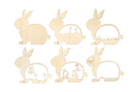 Layered Wooden Easter Scene - 2 - Easter Decor Supports - 10doigts.com - Easter Decor Supports – 10doigts.fr