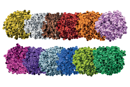 Colored Sequins - 800 pcs - 1 - Sequin Pins - 10doigts.com - Sequin Pins – 10doigts.fr