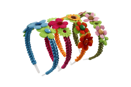 Fabric Flowers - 16 Pieces - 3 - Decorative Flowers and Leaves - 10doigts.com - Decorative Flowers and Leaves – 10doigts.fr