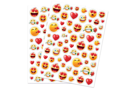 Set de 116 gommettes émoticones LOVE - 2 planches - Stickers Father's Day – 10doigts.fr