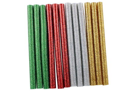 Set de 12 barras de pegamento purpurina Ø 0,7 cm - Pistola de pegamento – 10doigts.fr