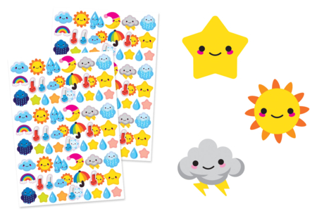Weather Stickers - 124 pcs - 1 - Season Stickers - 10doigts.com - Season Stickers – 10doigts.fr
