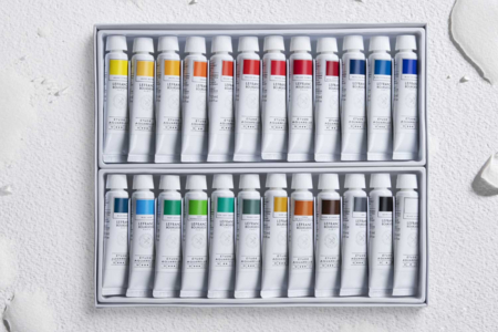 Set of 24 Lefranc Bourgeois study watercolour tubes, 10 ml each - Watercolor Colors – 10doigts.fr