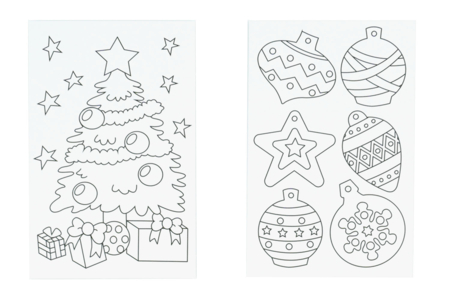 Set de 4 tarjetas de Navidad para colorear + sobres - Cartas de felicitación – 10doigts.fr