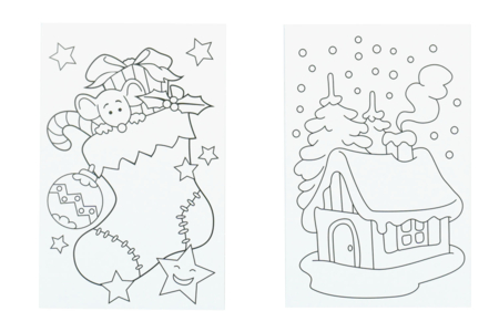 Set de 4 tarjetas postales de Navidad + sobres - Cartas de felicitación – 10doigts.fr