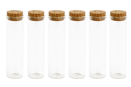 set de 6 frascos de vidrio con tapa de corcho - Soportes de Vidrio – 10doigts.fr