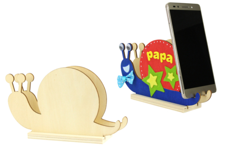 Set de 6 soportes para smartphone caracol de madera - Objetos para el escritorio – 10doigts.fr